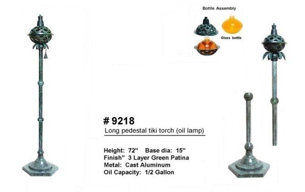 Long Pedestal Tiki Torch