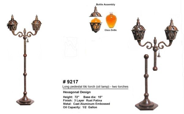 Long Pedestal Tiki Torch