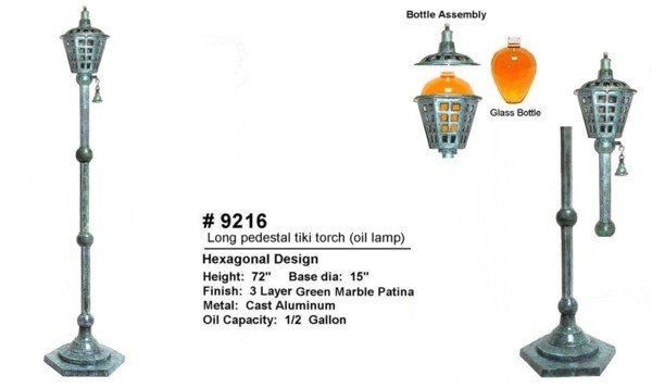 Long Pedestal Tiki Torch (oil lamp)