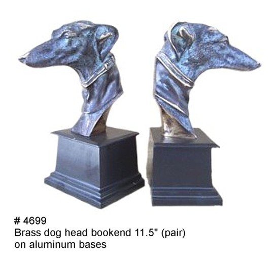 Antique Dog Head Bookend