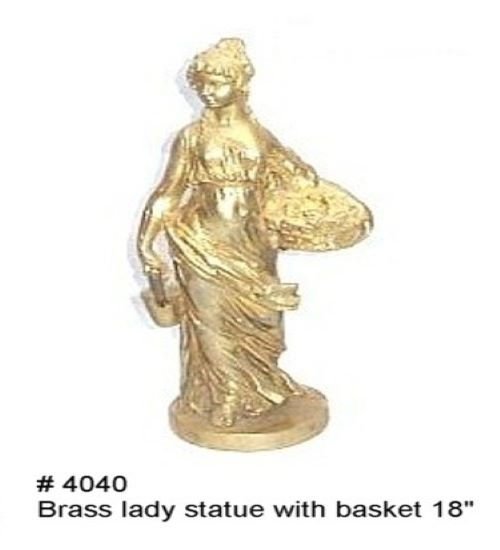 Lady Statue with Basket