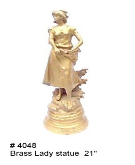 Brass Lady Statue