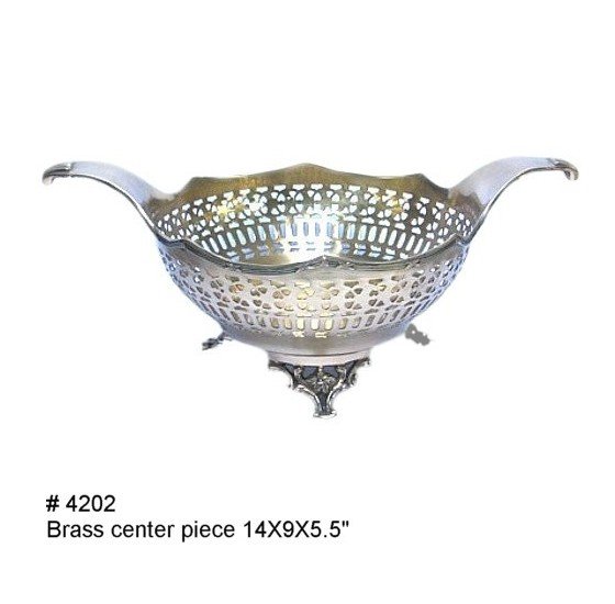 Brass centerpeice with extended handles
