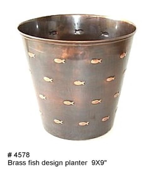 Brass Fish Design Planter