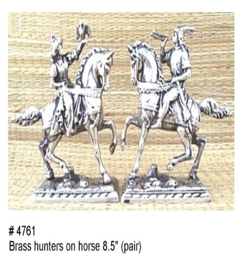 Hunters on horses