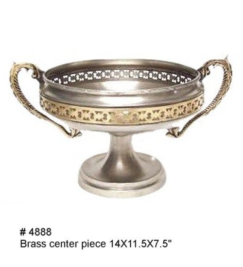 Antique brass round centerpiece