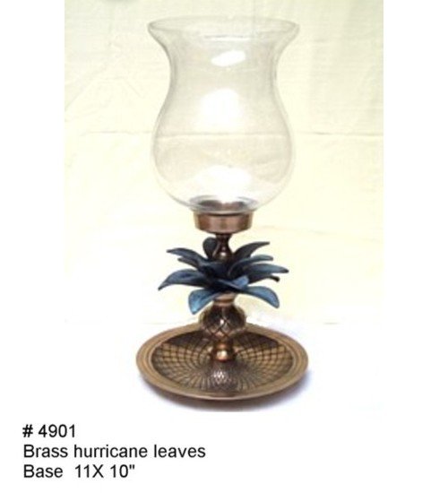 Brass Hurricane Leaf Base 