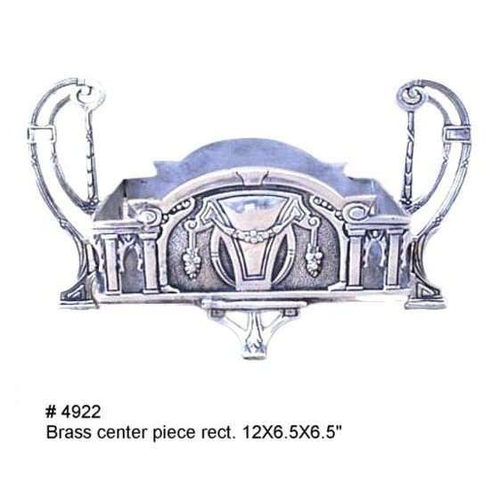 Rectanguler brass centerpiece