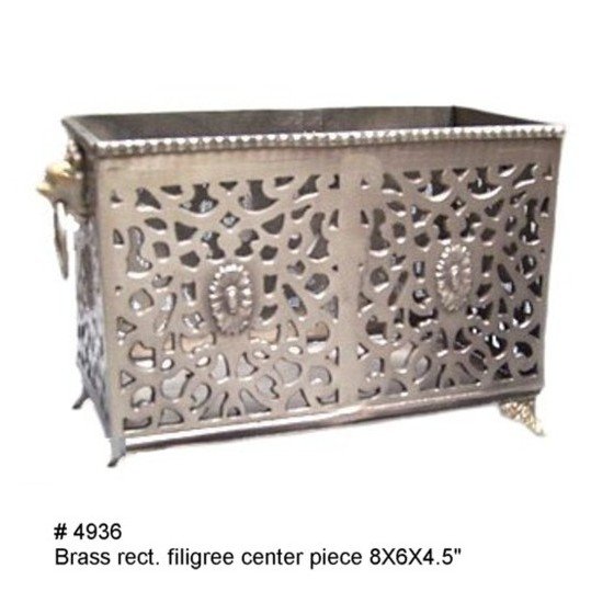 Brass Rectengular  centerpiece