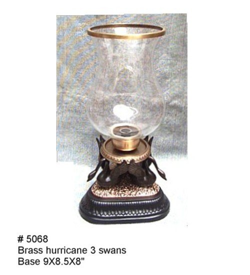 Brass Hurricane  3 Swan Base