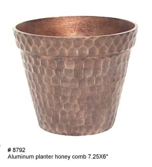 Aluminum Planter Honey Comb Pattern