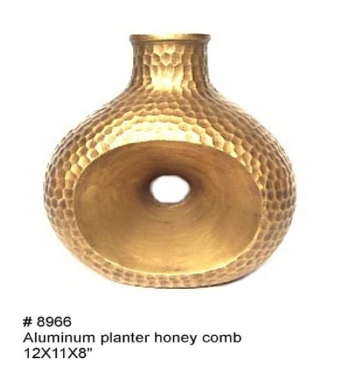 Aluminum Planter Honey Comb Pattern