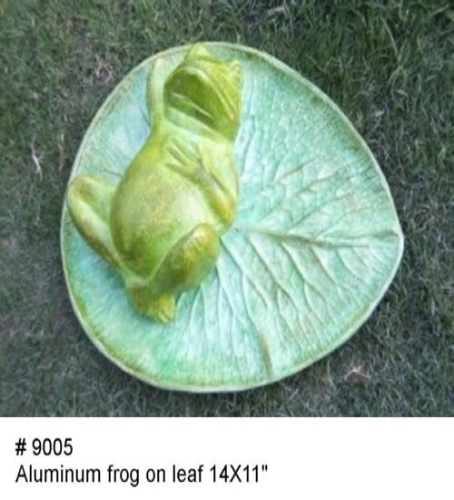 Aluminum Frog On Leaf