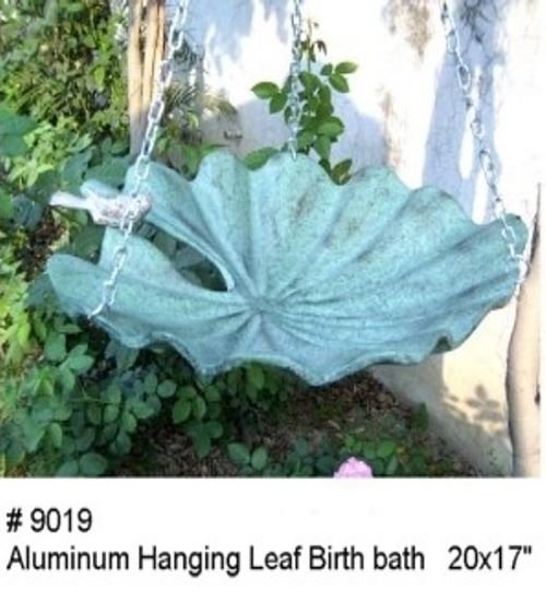 Aluminum Hanging Leaf Bird Bath 