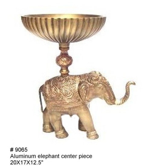 Aluminum Elephant Centerpiece