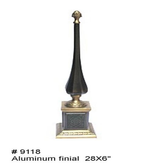 Aluminum  finial