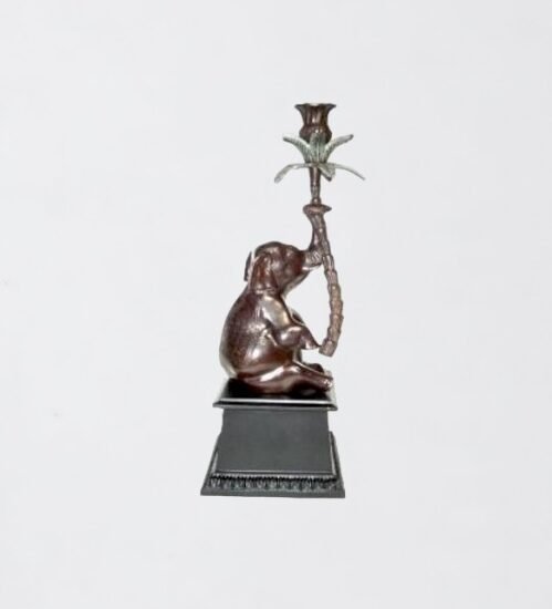 Candlestand Elephant holding tree