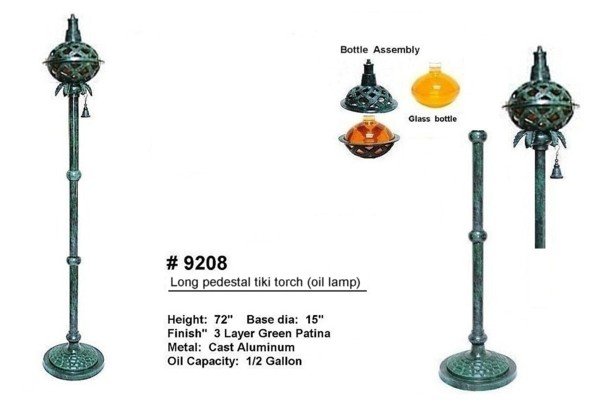 Long Pedestal Tiki Torch (oil lamp)