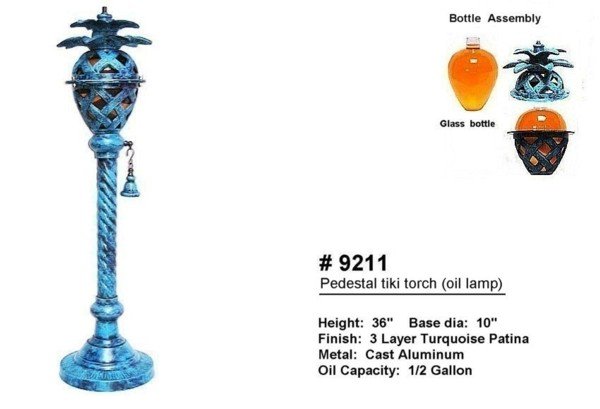 Long Pedestal Tiki Torch (oil lamp)