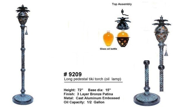 Long Pedestal Tiki Torch (oil lamp)