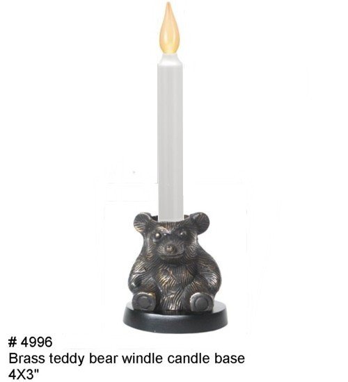 Teaddy bear window candle base