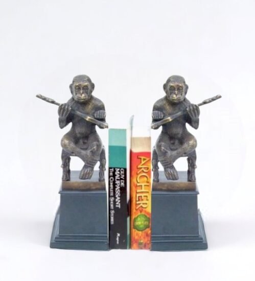 Monkey With Guitar Bookends