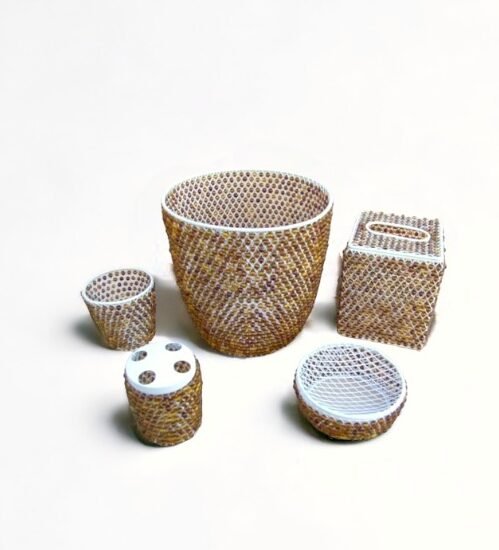 Beads Knitted Iron Bathroom Set