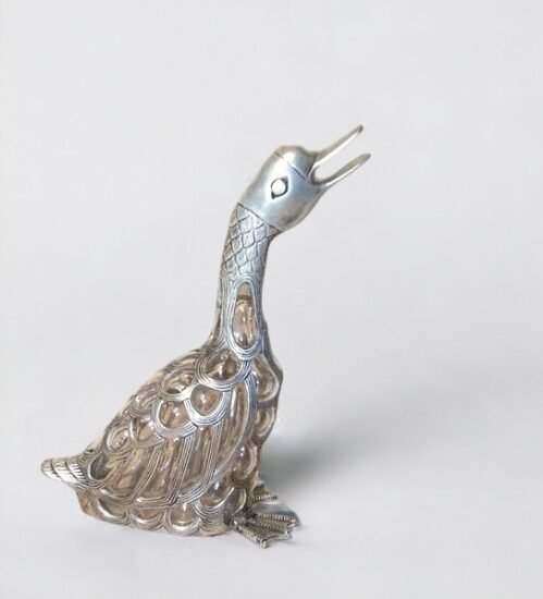Brass Duck Blown Glass